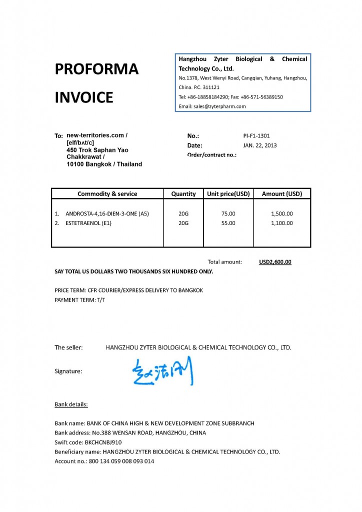 Proforma Invoice2